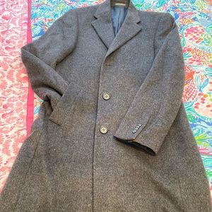 Grey Saks Fifth Avenue Coat 100% Camel Hair